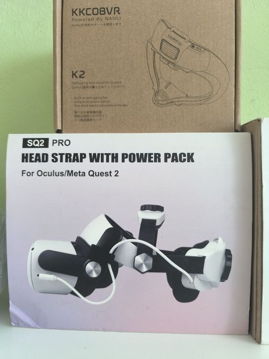 Meta Quest 2 + Pro Екстри: Power Strap, Охлаждане и Защитни лещи – Готов за дълга игра!