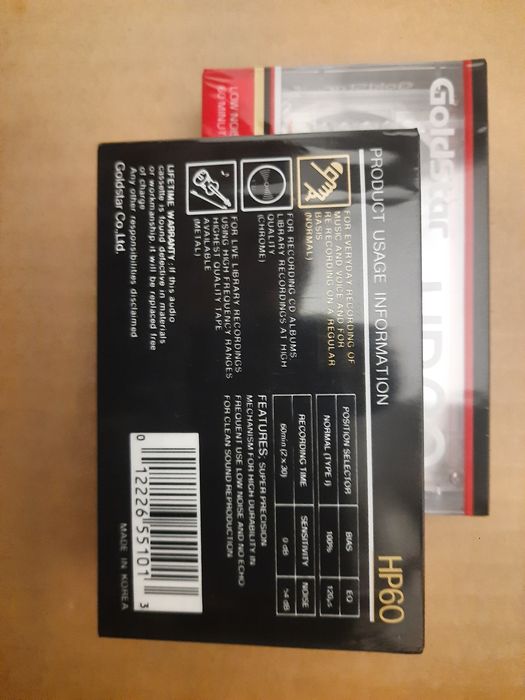 Аудио касета GOLDSTAR. 60 минути нормална