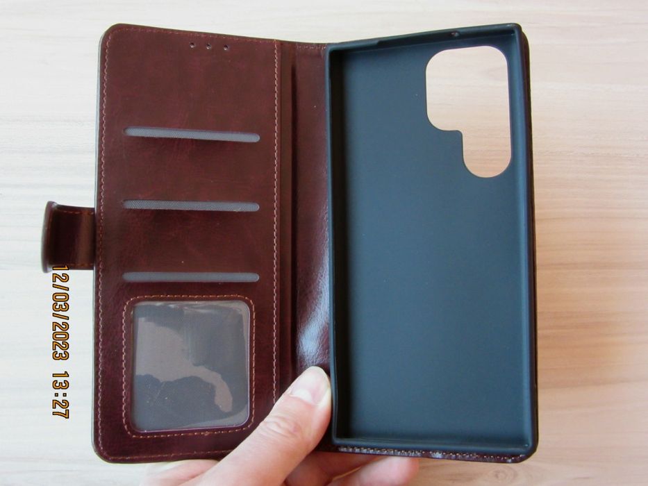 Samsung Galaxy S24 FE / S23 FE / S23 Ultra / S23+ / Кожен калъф тефтер