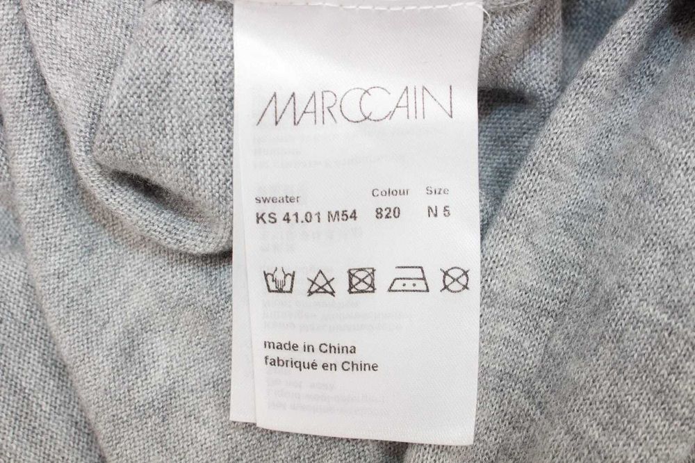 Marc Cain Sport оригинален дамски пуловер сив вълнен N5 L-XL