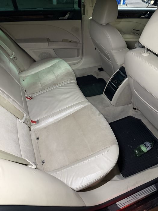 Scaune piele memorie incalzite alcantara fete usi Skoda Superb 2 crem