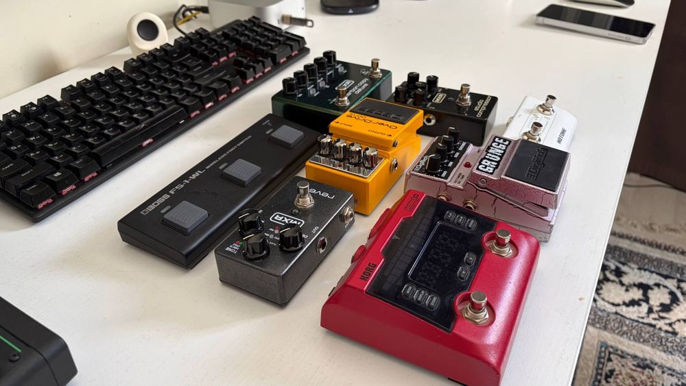 Педалборд (гитарные педали эффектов) Boss MXR Korg Nux