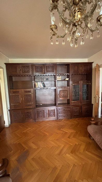 Mobila living lemn stejar masiv - biblioteca