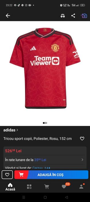 Tricou adidas Manchester  te-am viewer original XXL