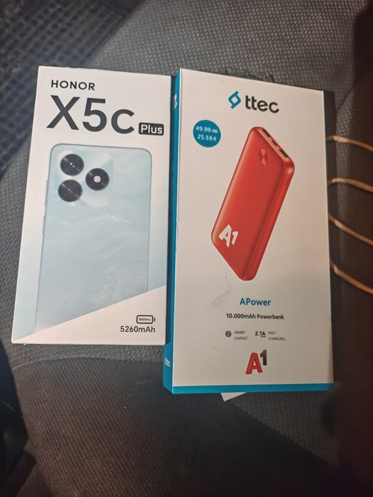 Honor x5 c plus. Чисто нов запечатен + подарък Пауър банк батерия
