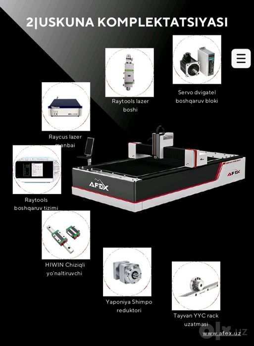 Лазерный станок для резки металла 1.5 kw
Metal lazer stanok