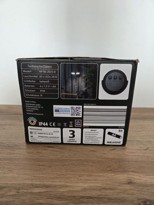 Set de 4 Proiector led pe baterii cu senzori