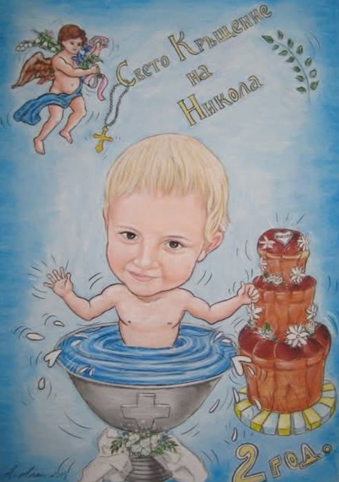 Ръчно рисувам карикатури със сух пастел по поръчка