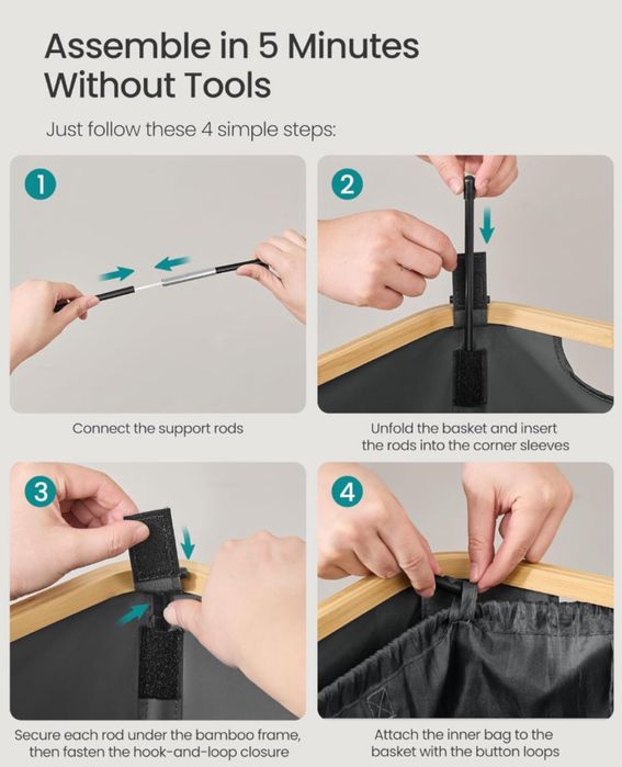 Кош за рециклиране, бамбуков 100 литра