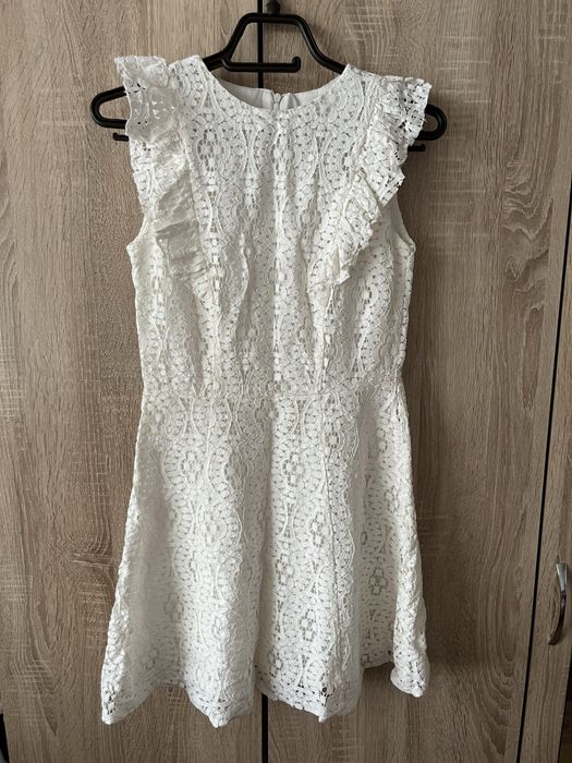 Бяла къса рокля Easy Wear, размер S