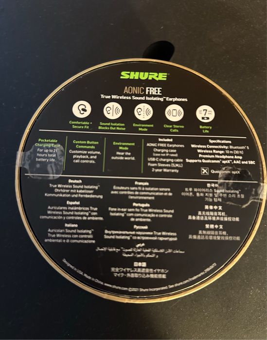 Casti Wireless - Shure Aonic Free (Graphite) SIGILATE