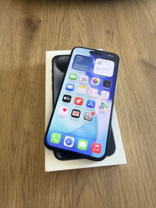 iPhone 15 Pro Max Blue 100% Battery