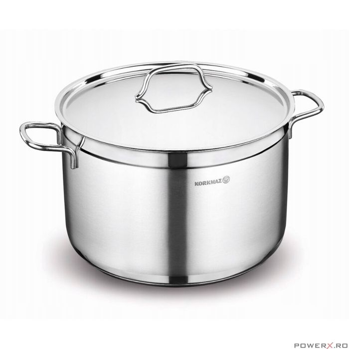 Oala cu capac din inox, 30x15cm 11litri, compatibila cu toate tipurile