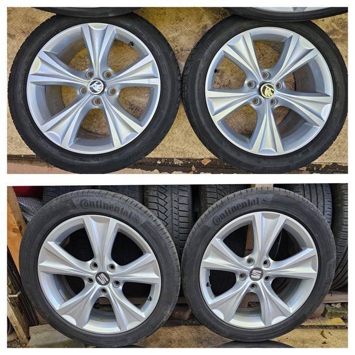 Jante aliaj 17" Skoda/Audi/Volkswagen cu anvelope 225/45/17 vara