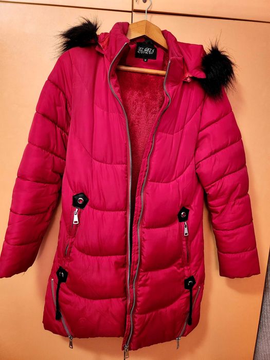 Зимно дамско червено яке