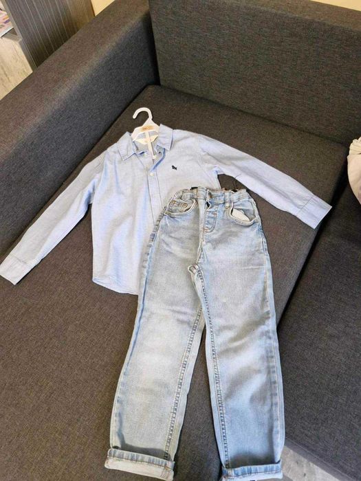 Детски комплект за момче Риза и Дънки