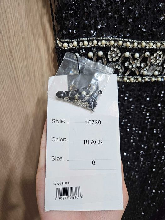 Вечернее черное платье американского бренда Mac Duggal 6 размер США