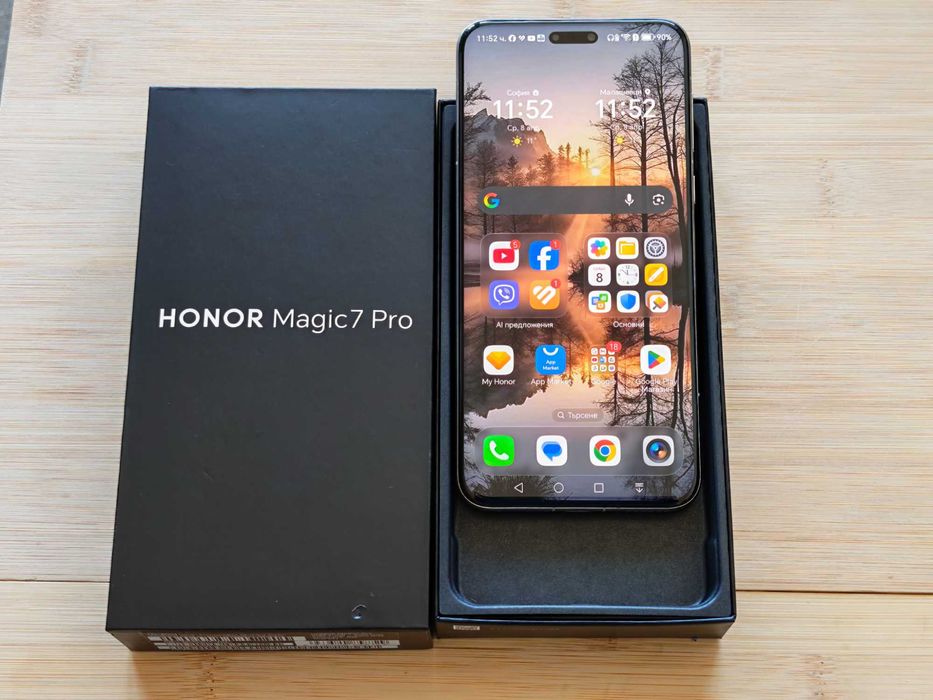 Honor Magic 7 Pro - 512GB/12GB – Неразличим от нов! Гаранция към Vivacom + Допълнителни аксесоари