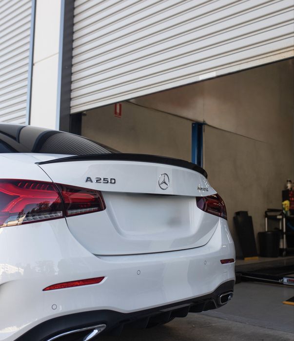 Спойлер лип за багажника – Mercedes W177 A Class (2019+), черен гланц