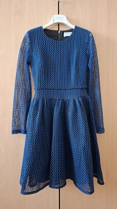 Дантелена синя рокля