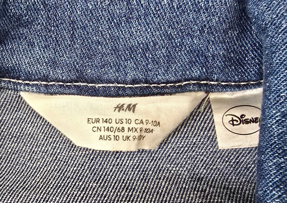 Дънково яке Мини Маус H&M 9-10 години - леко уголемено