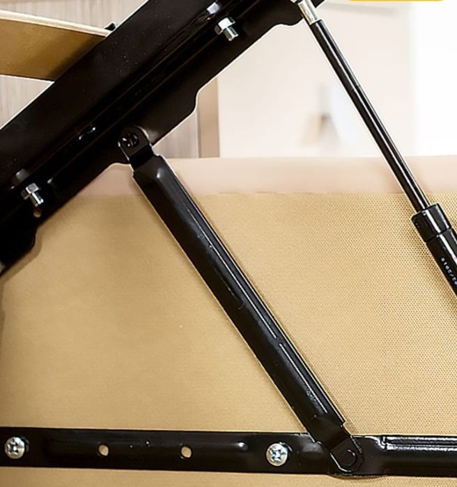 Pat 90/200, cu saltea, somieră rabatabilă şi ladă depozitare