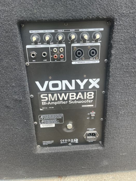 Продавам активен субуфер Vonyx SMWBA18 – 18” / 1000W