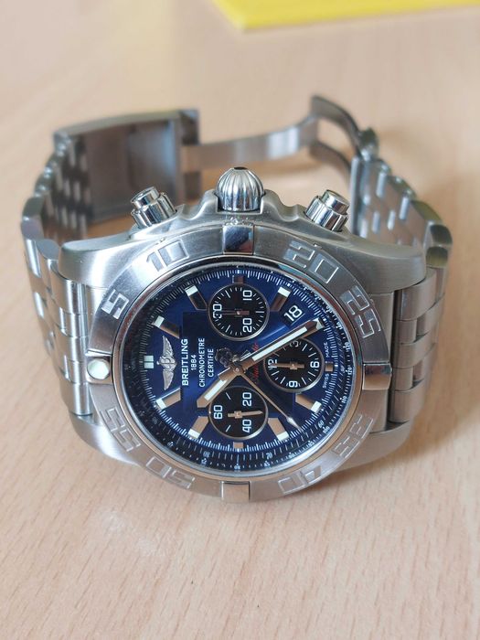 BREITLING Chronomat 44 AB0110 Steel Blue Dial Diver