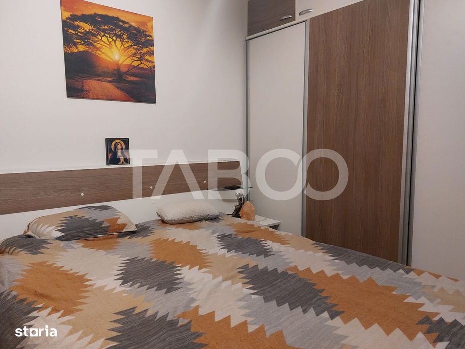 Apartament 55 mpu mobilat utilat 3 camere 2 balcoane pivnita Cisnadie