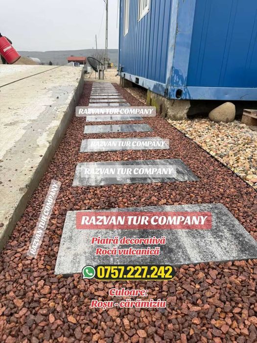 Piatra decorativa gradina/ gard /gabion 80-120 mm Gri antracit - Maro