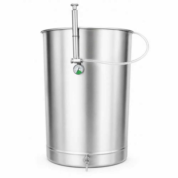 Butoi (cisterna) INOX cu capac flotant 290 L si camera din silicon, cadou robinet din INOX