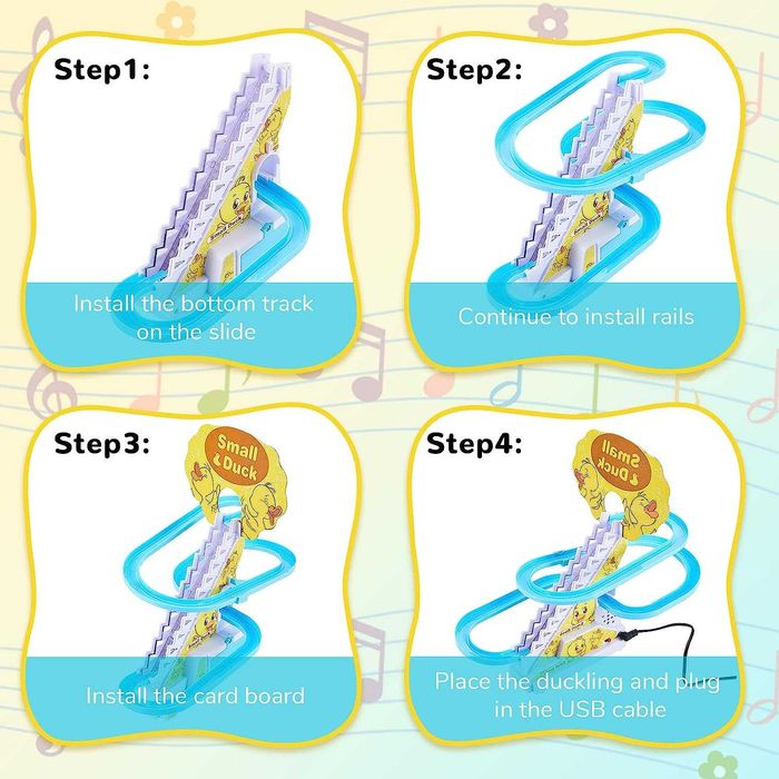 Jucarie interactiva cu 9 ratuste si tobogan, lumini LED intermitente