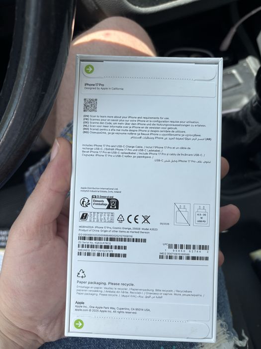 Iphone 17 pro max 256 cosmic orange sigilat !!!