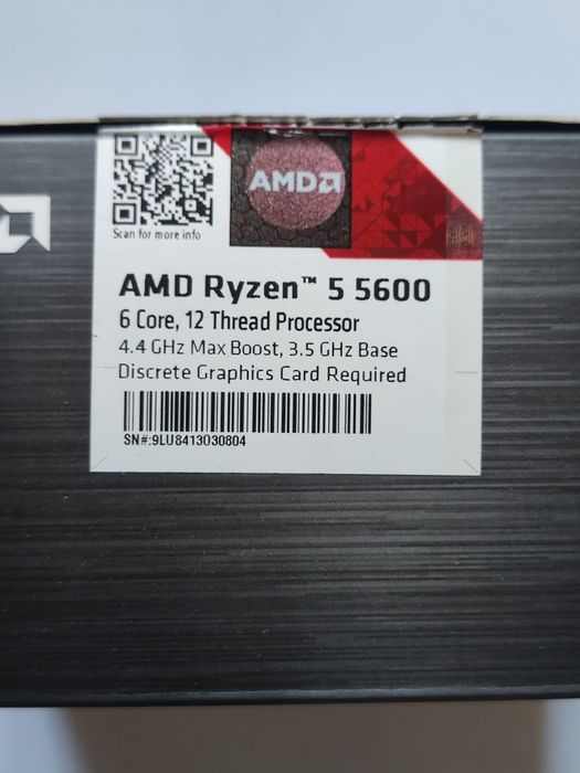 Процесор Ryzen 5 5600 + охладител