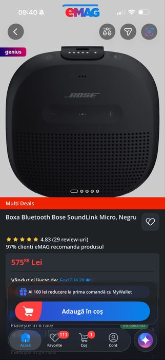 Boxa Bose Soundlink micro ca nou