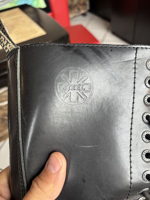 метъл кожени Обувки Steel