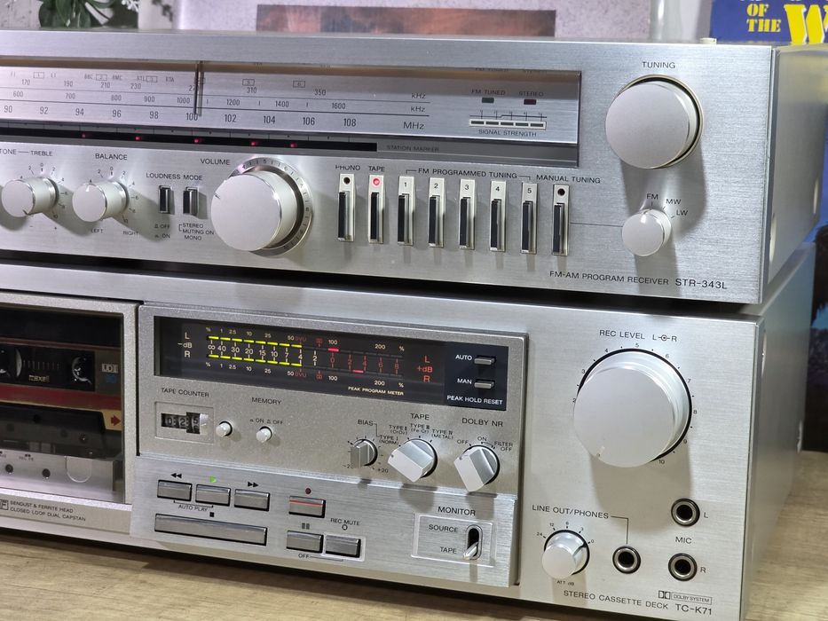Sistem audio SONY ,receiver str-343L, casetofon deck tc-k71, 3 head