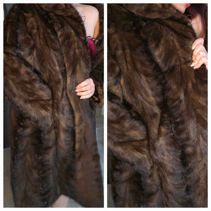 Haina din blana naturala de vizon/nurca de LUX Impecabila