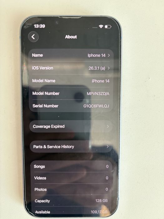 Iphone 14, 128 GB
