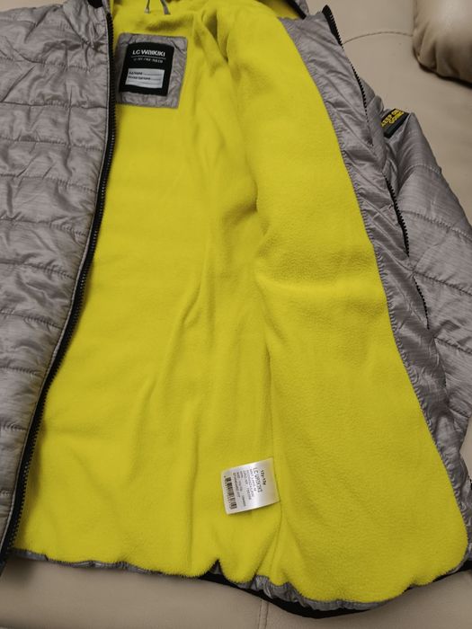 Geaca matlasata LCW cu gluga, Gri melange, 152-158 CM