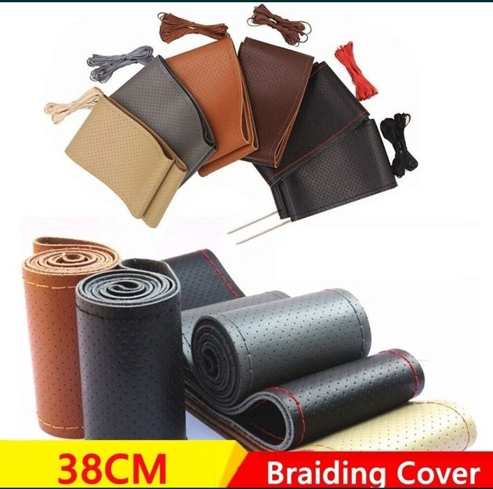 Husa volan cu ac și ață piele ecologica