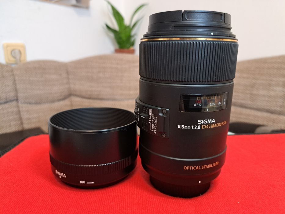 Sigma 105 f2.8 OS HSM macro Nikon, ca si nou