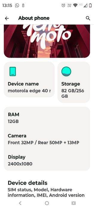 Vand telefon Motorola edge 40, dualsim, 256gb