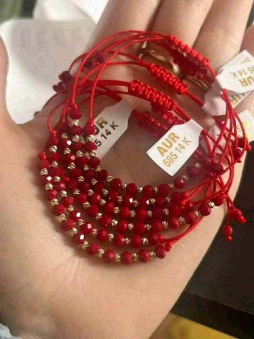 Bratara cu 10 bile aur 14K