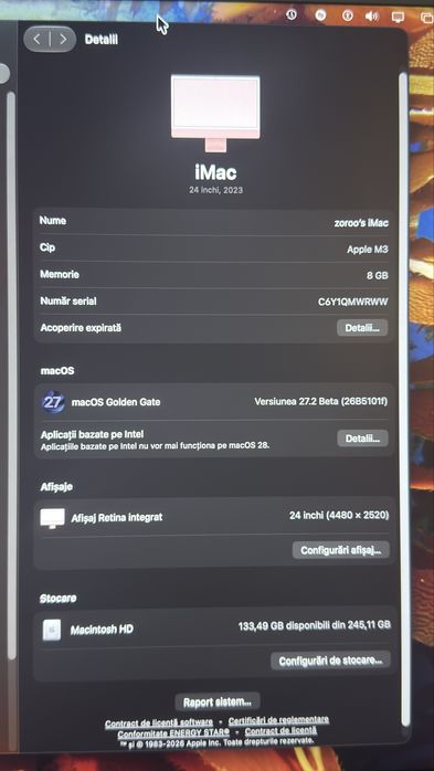 Pc imac 3 perfecta stare