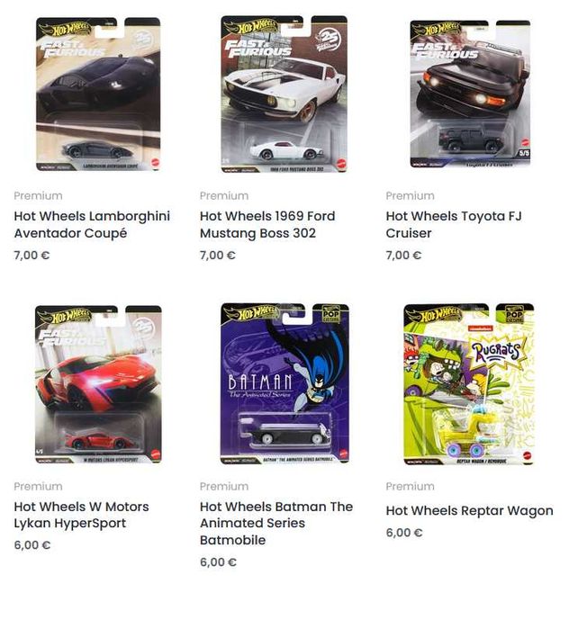 Метални колички Hot Wheels Premium, RLC и Ferrari Racer