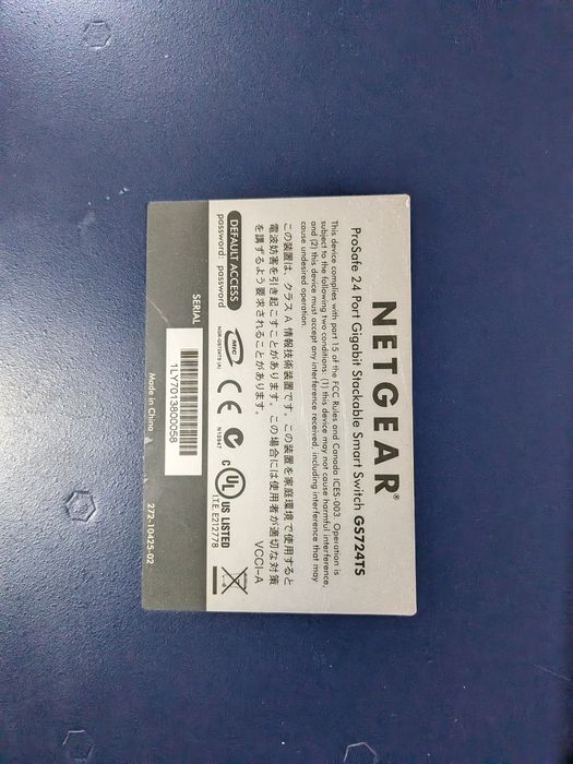 Switch NetGear PoE GS724TS