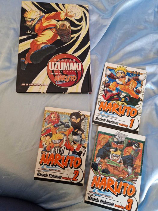 Naruto Manga Vol. 1–3 + Uzumaki Artbook (EN) – Колекционерско издание