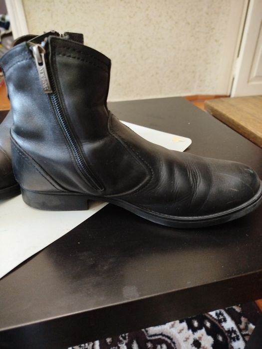 Мужские теплые сапоги кожаные