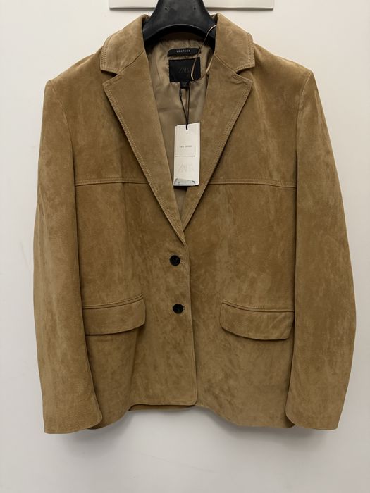 Сако яке от естествена кожа Zara p.M